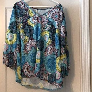 Womens printed blouse size 2XL